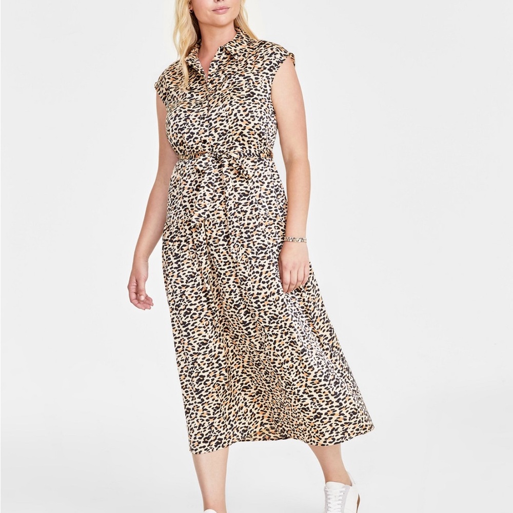 On 34th Leopard Print Midi Dress NWT Size XL
